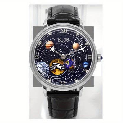 BLUO Men's Watch | Uniek ruimteontwerp & zelfopwindende beweging