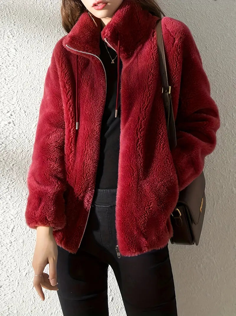 Noami | Teddyjacke mit Kordelzug