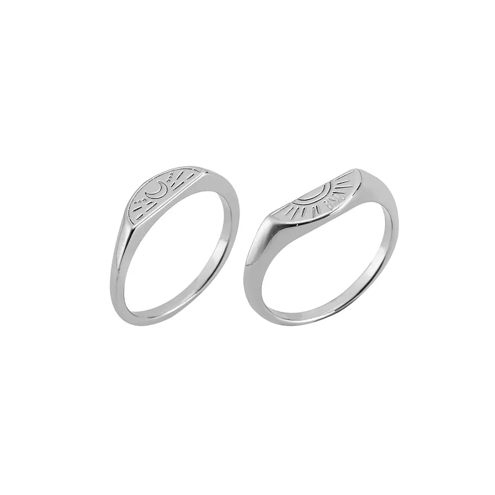 Luna & Sol | Zonnige en Maangelijke Ringen - Symbolische Belofte Ringen voor Koppels en Vrienden