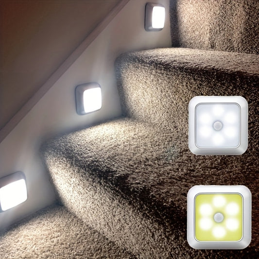 6PC 6LED Motion Sensor Night Lights | Draadloos en energiebesparend voor extra verlichting