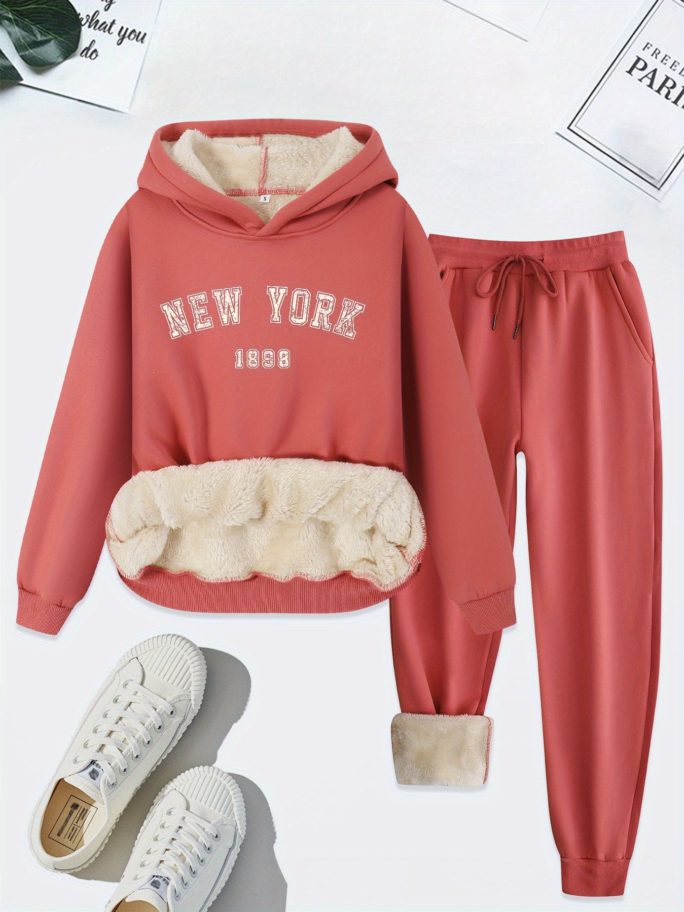 Mia | New York Print Warme Tweedelige Set