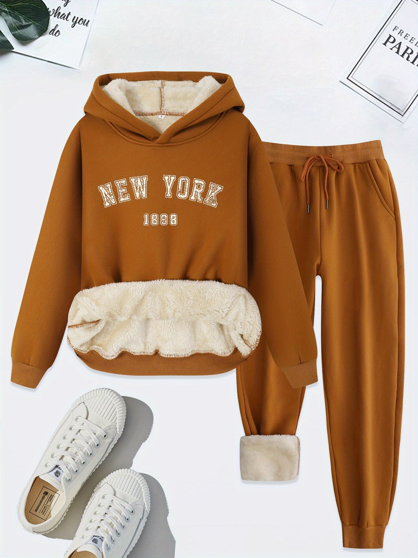 Mia | New York Print Warme Tweedelige Set