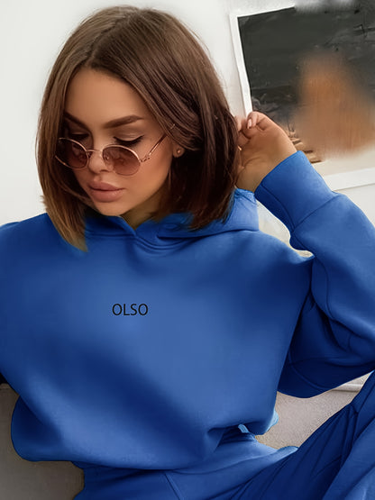 Emily | Olso Damen-Set | Lässiges zweiteiliges Set aus Kapuzenpullover und Jogginghose