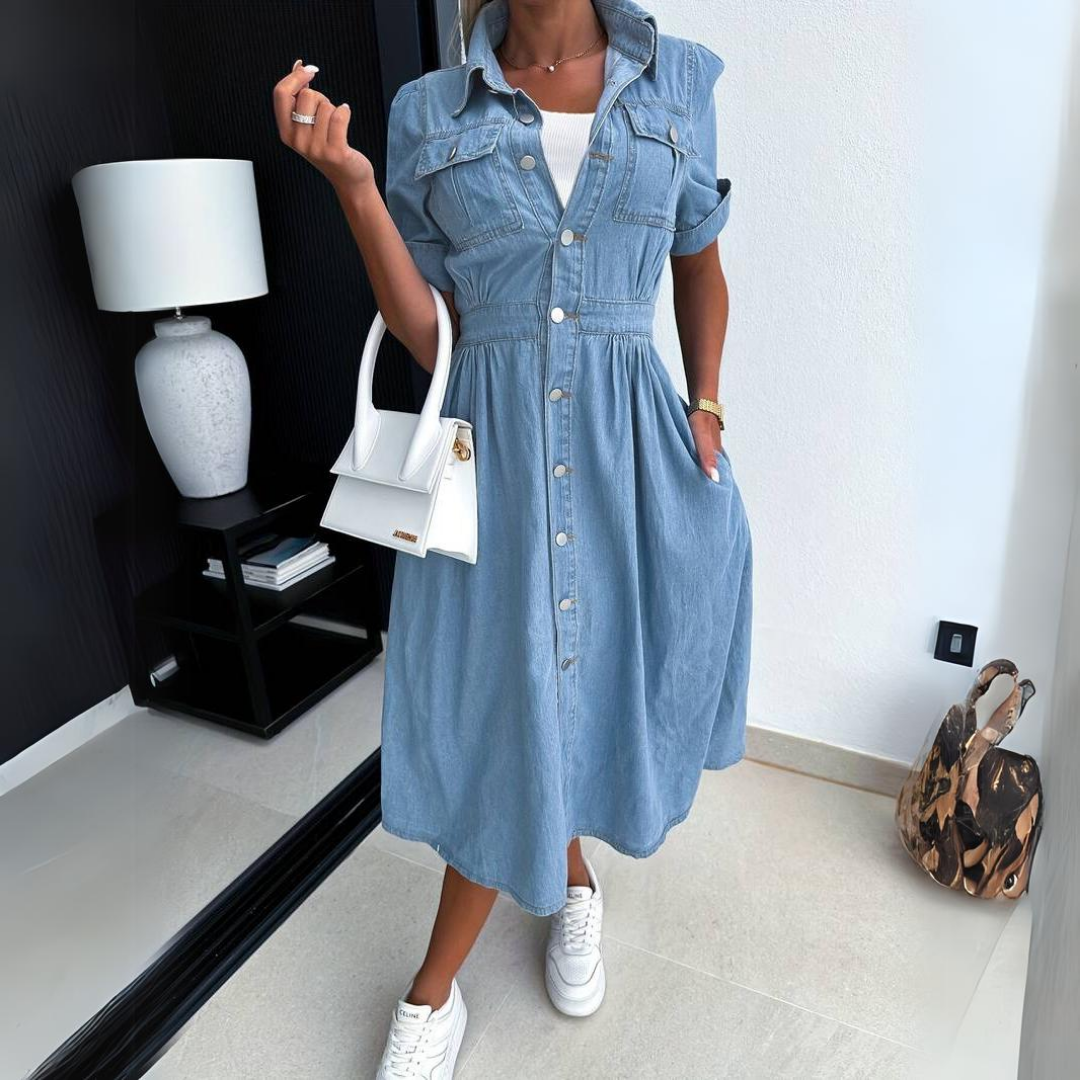 Alicia | Trendy denim jurk voor de zomer