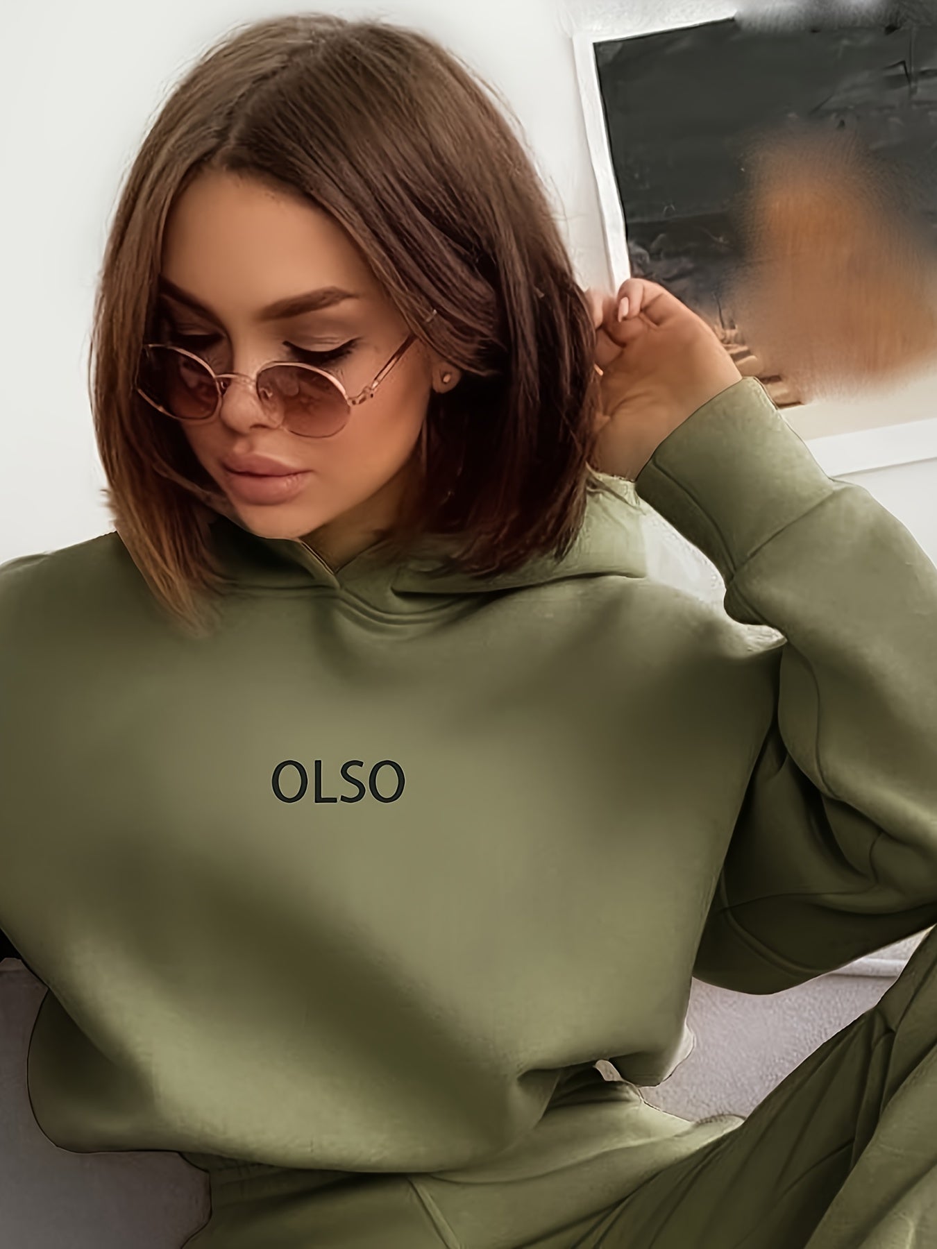 Emily | Olso Damen-Set | Lässiges zweiteiliges Set aus Kapuzenpullover und Jogginghose