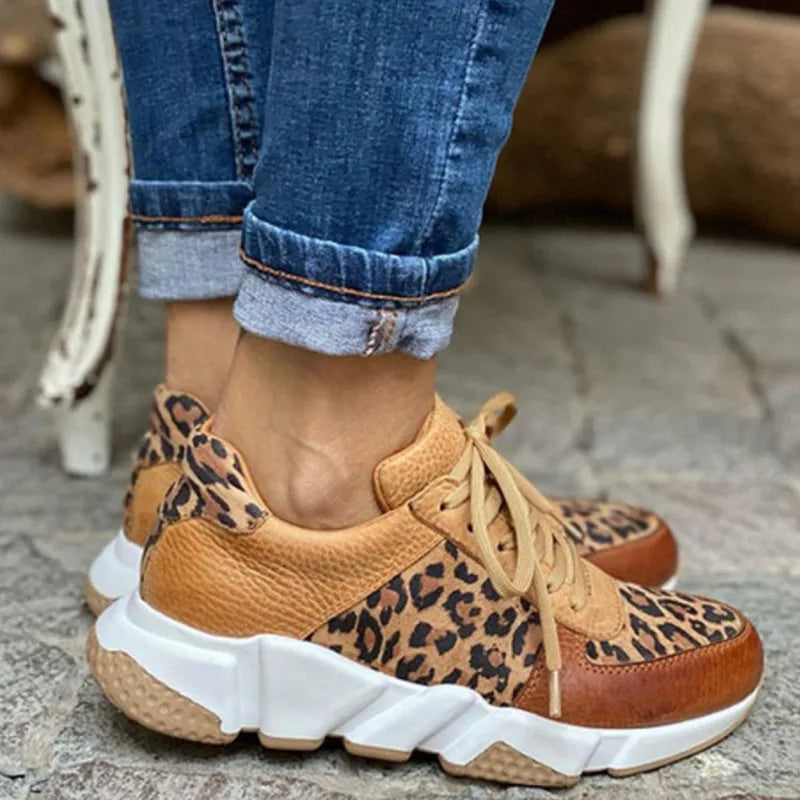 Eleonora™ | Lässige Leoparden-Sneaker mit klobiger Sohle