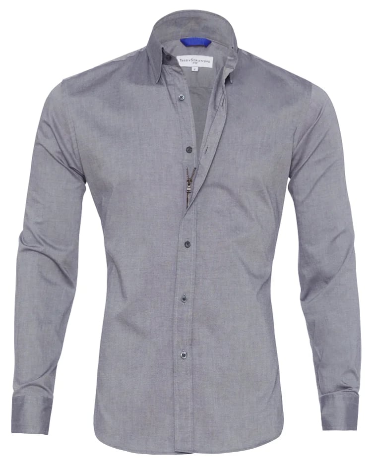 Oxford Zip shirt | Overhemd met ritssluiting