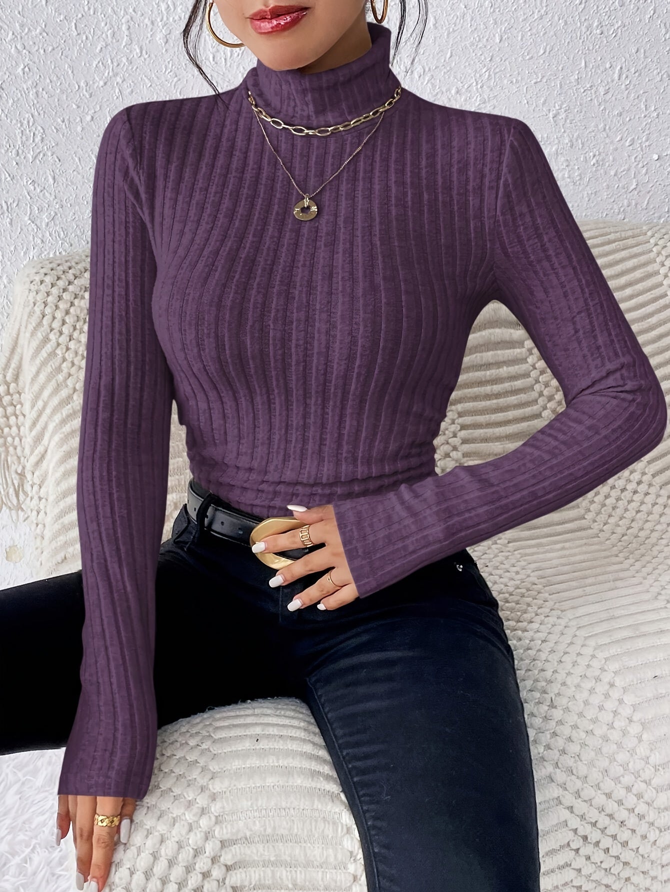 Olivia | Schmaler Rollkragenpullover