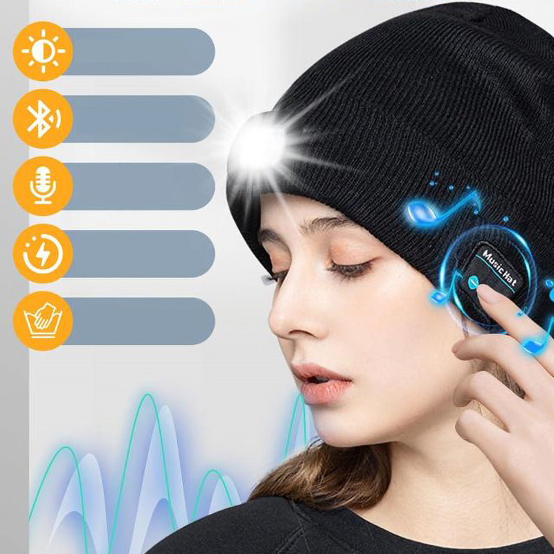 MultiBeanie | Multifunctionele LED en Bluetooth Warme Muts