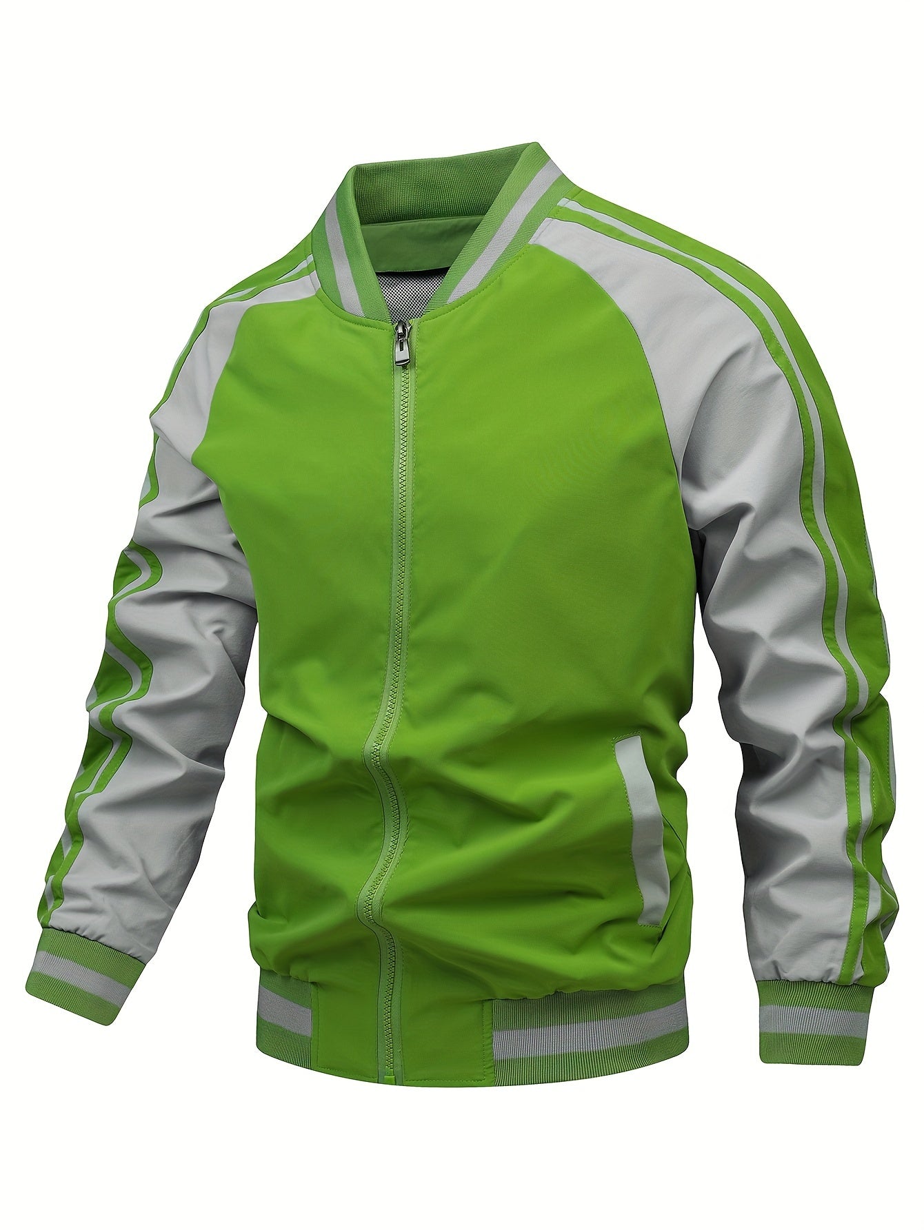 Lucas | Color Block Varsity Jacket met Rits voor Outdoor