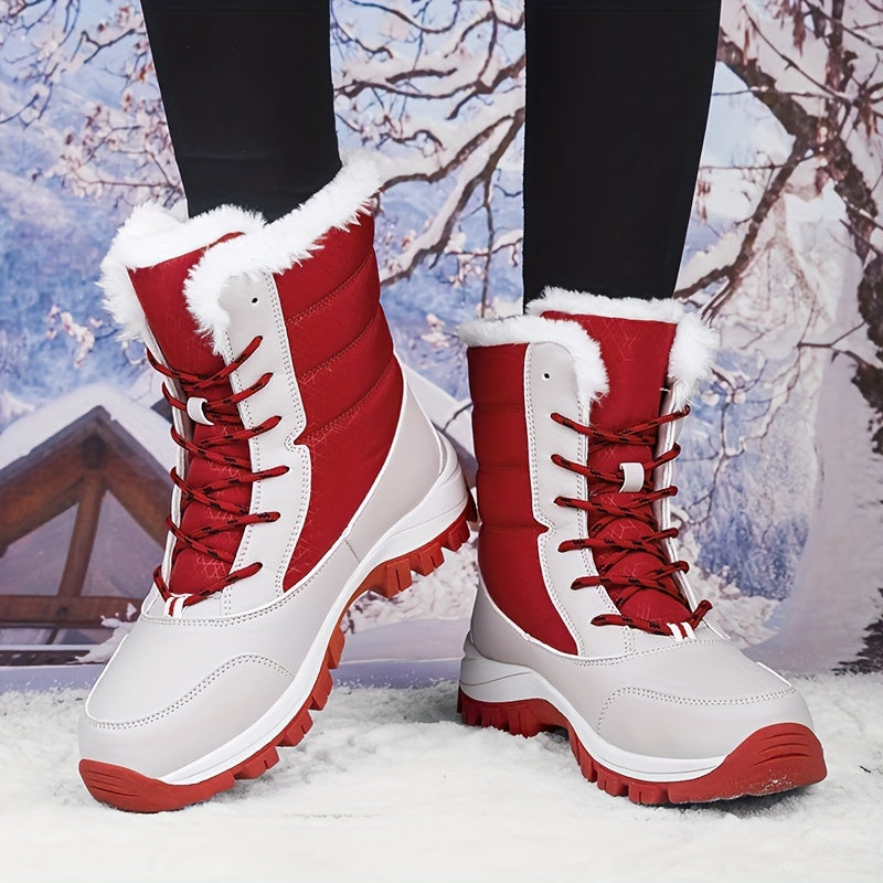 Mila - Waterdichte Dames Snowboots Met Verdikte Antislip Zool en Warme Voering