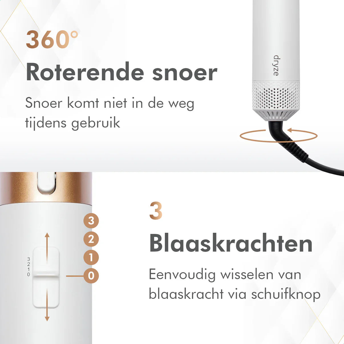 VITAHAAR 5-in-1 Haarstyler | Droog, krul & stijl zonder extreme hitte