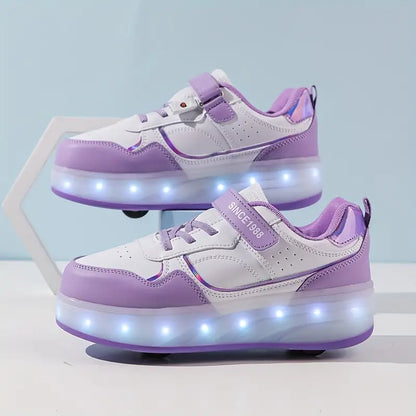 GlideGlow | Trendige Rollschuhe für stilvolle Abenteuer 