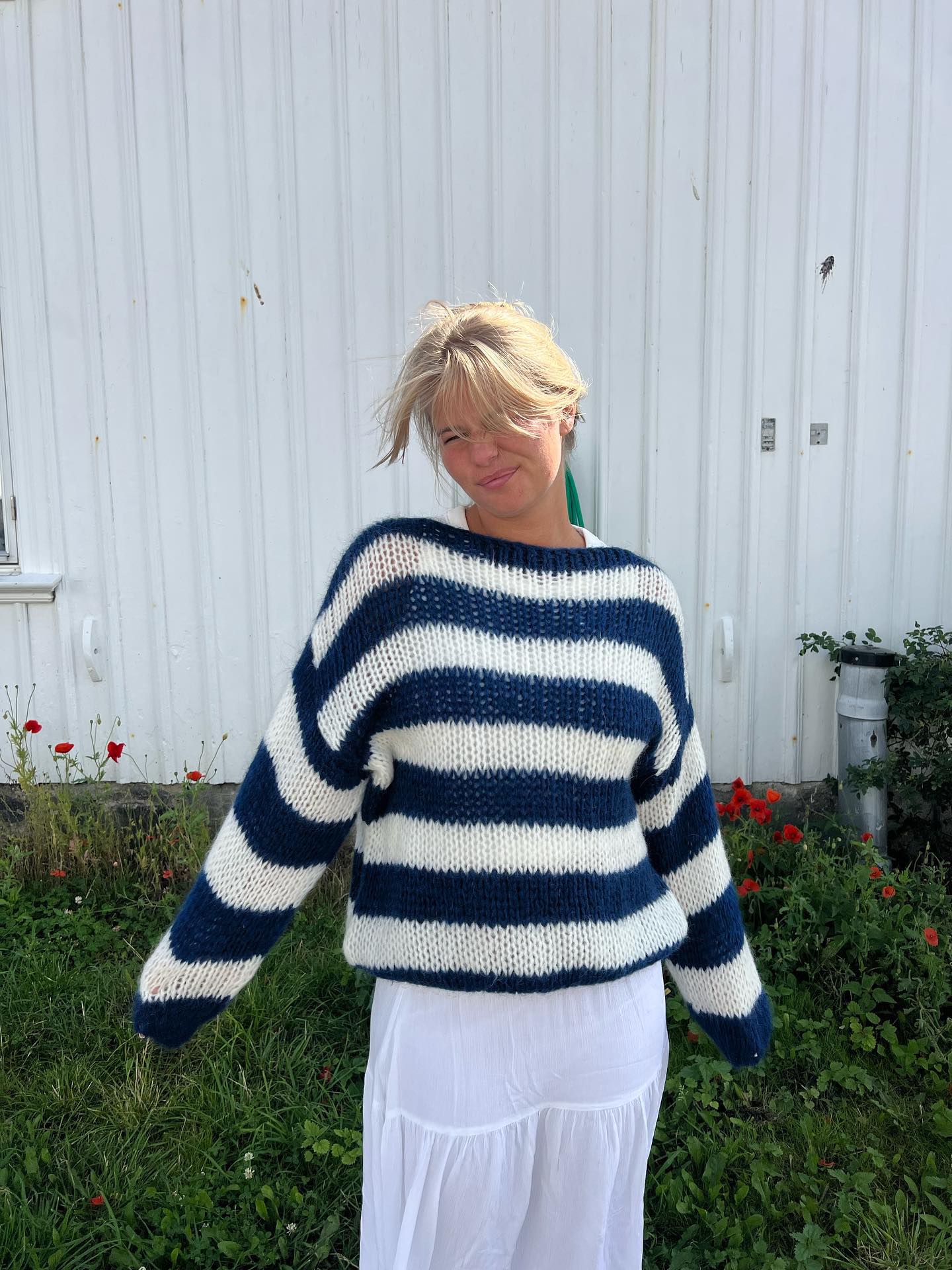 Harper | Gestrickter und gestreifter, übergroßer Damenpullover für einen entspannten Look