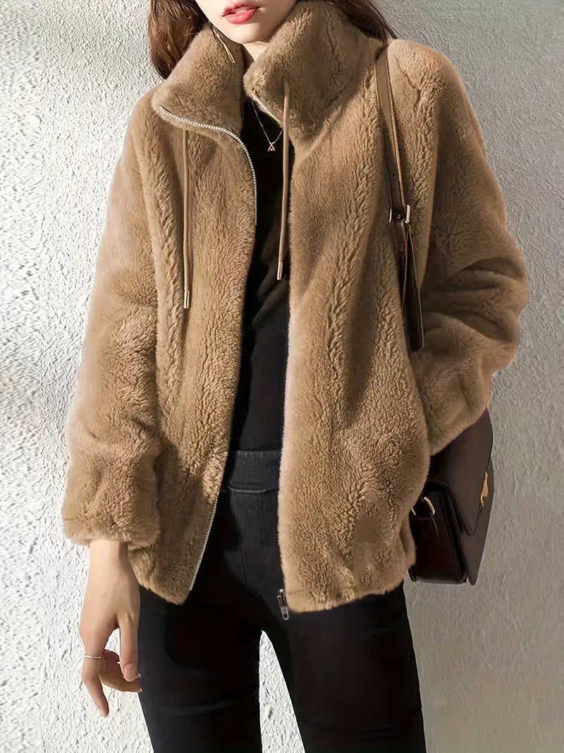 Noami | Teddyjacke mit Kordelzug