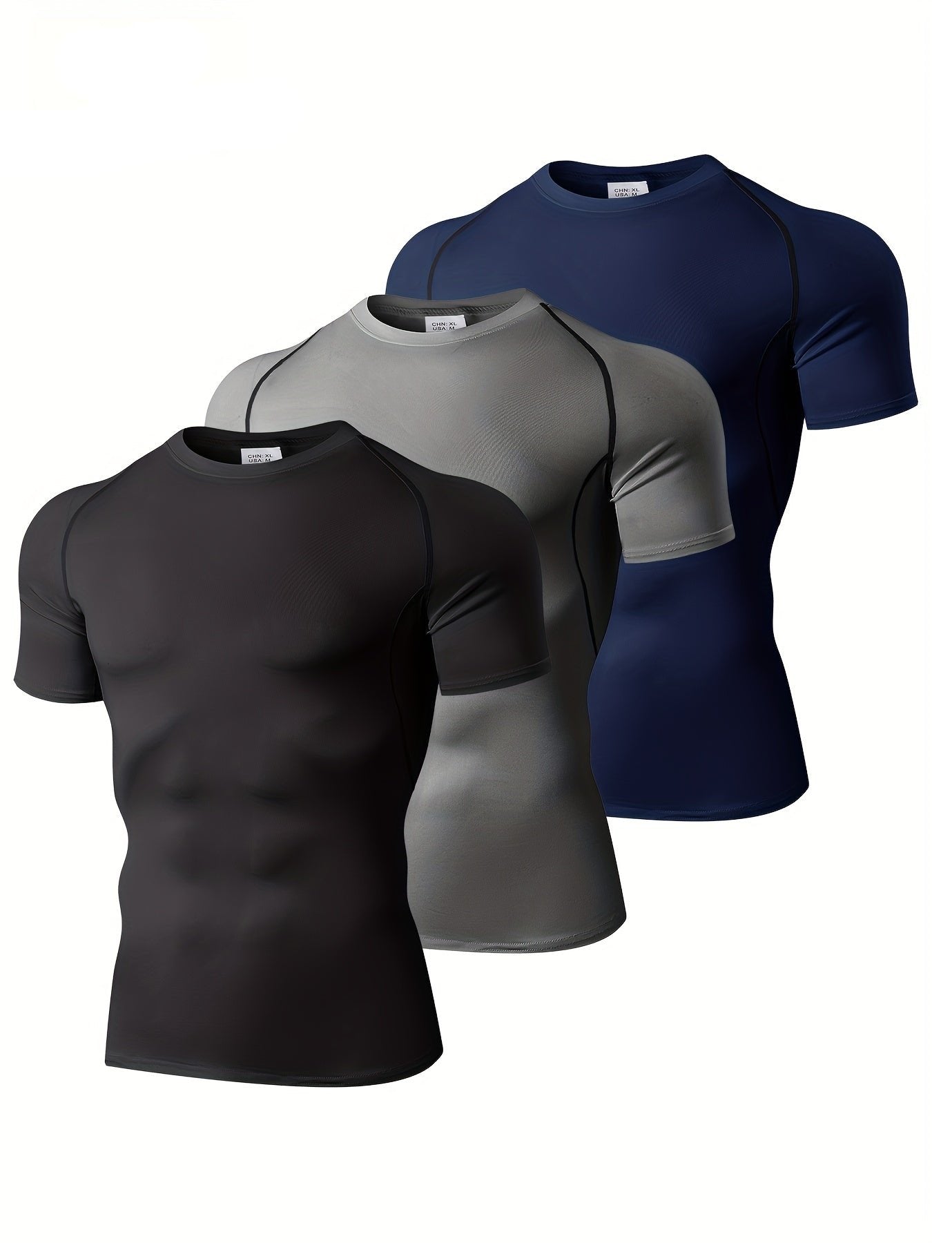 Lars | 3-Delige Set Ademend Compressieshirt voor Heren – Ideaal voor Buitensporten