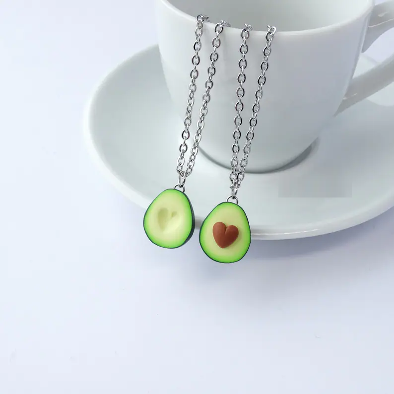 Avocado hart ketting | Een unieke vriendschapsketting