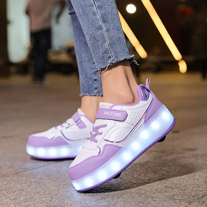 GlideGlow | Trendige Rollschuhe für stilvolle Abenteuer 