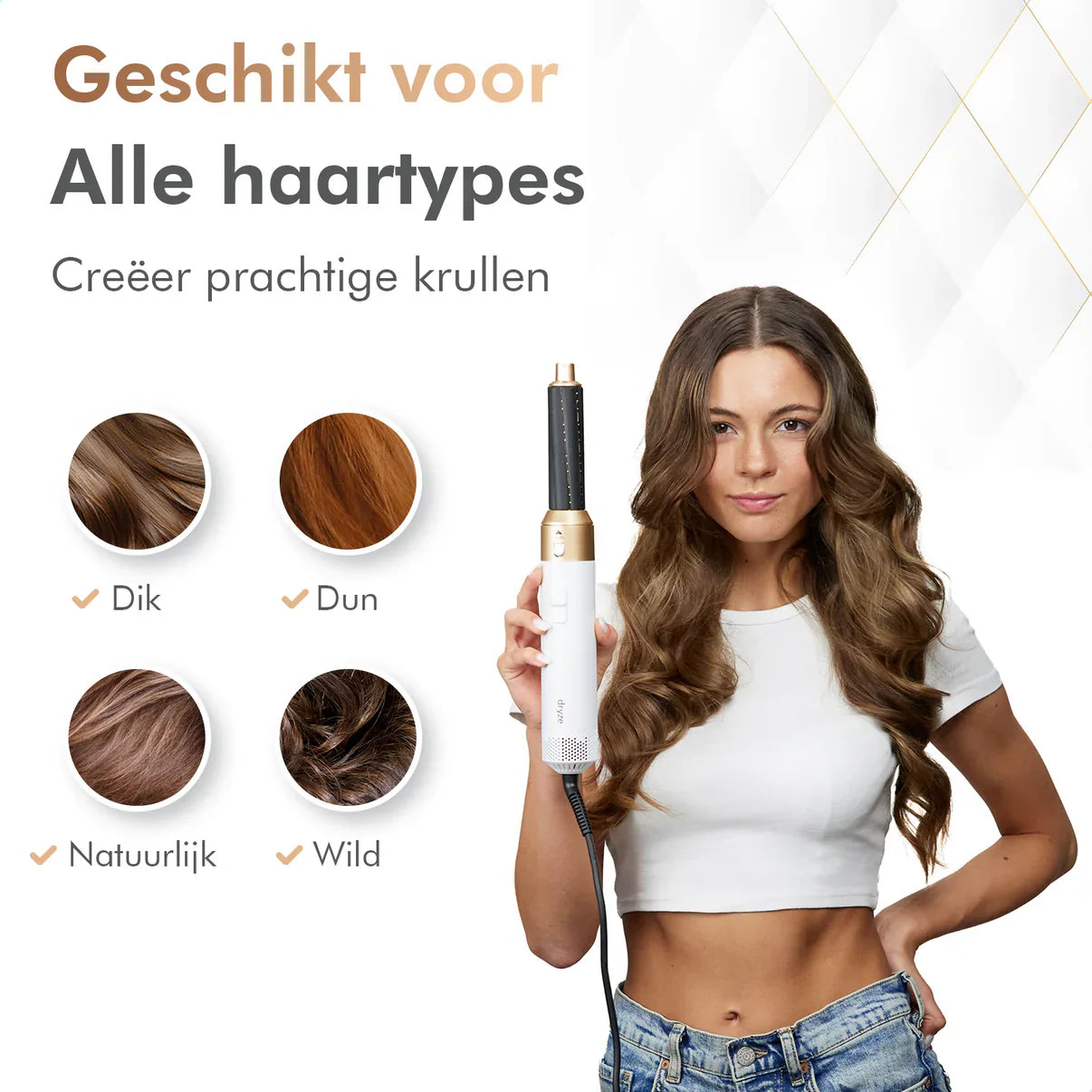 VITAHAAR 5-in-1 Haarstyler | Droog, krul & stijl zonder extreme hitte