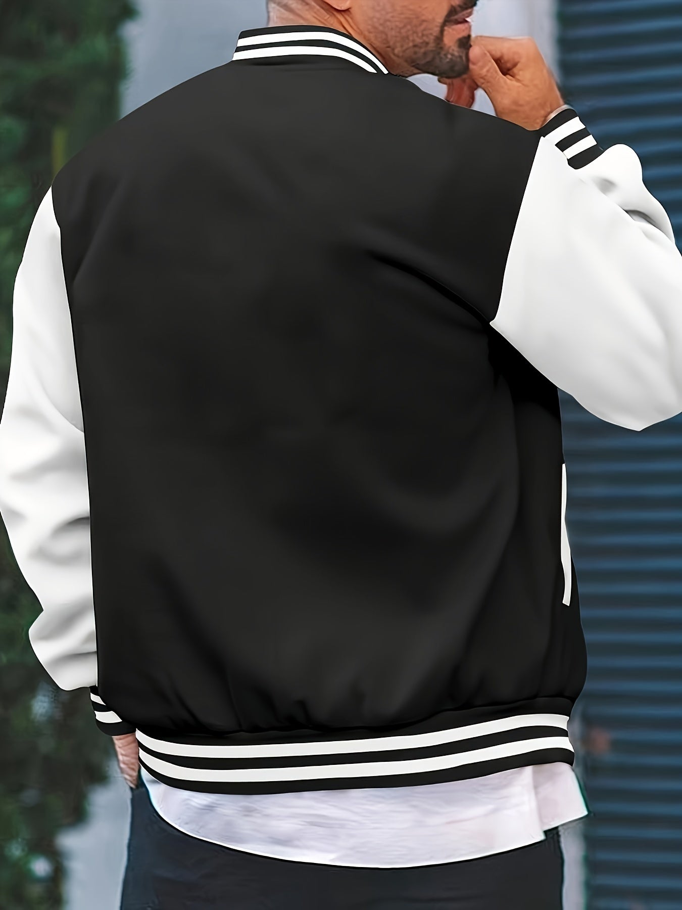 James | Casual Varsity Jacket met Kleurblokken en Baseball Kraag