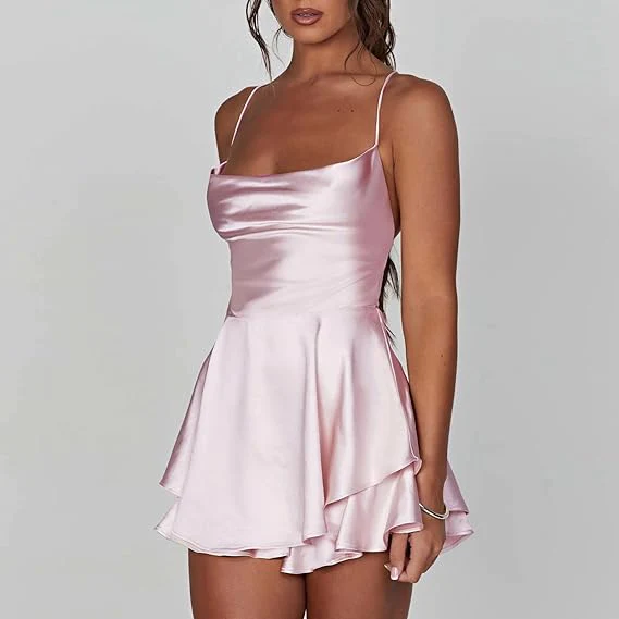 Lucie Satin Dress | Elegante Satijnen Jurk