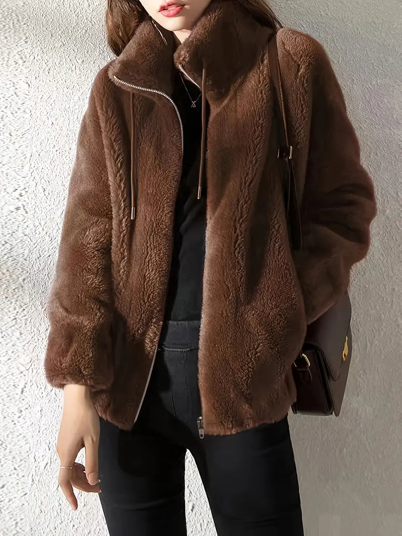 Noami | Teddyjacke mit Kordelzug