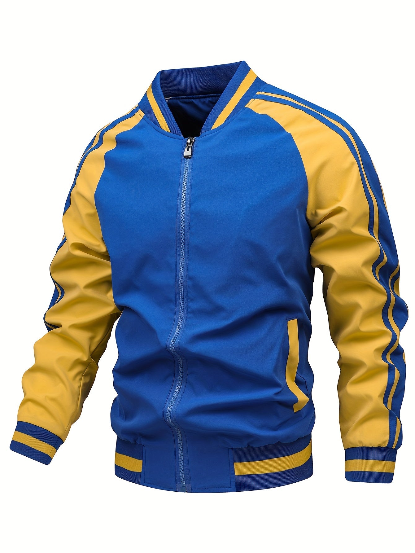 Lucas | Color Block Varsity Jacket met Rits voor Outdoor