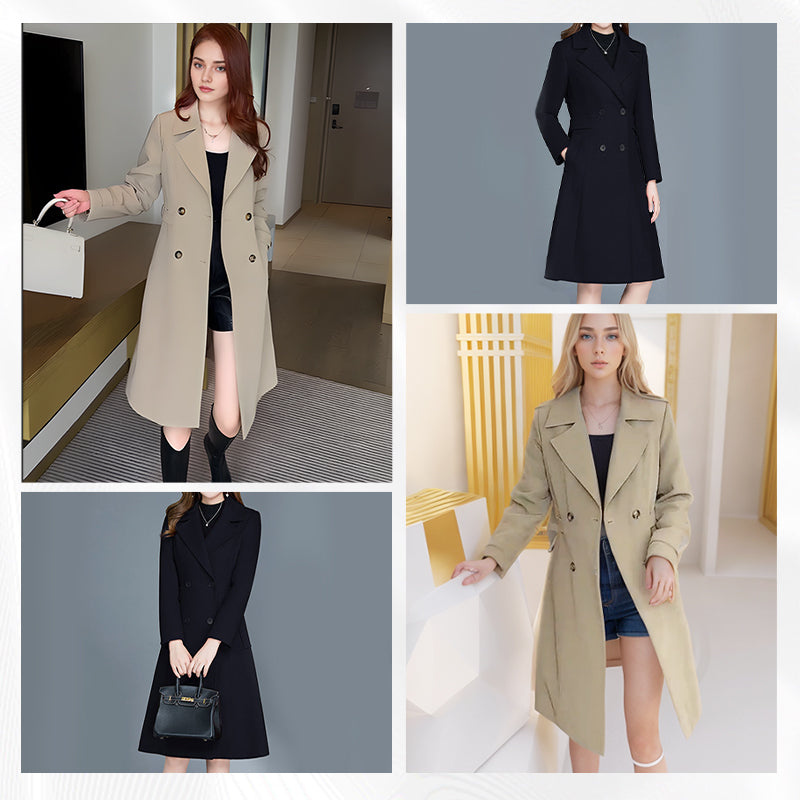 Mila | Elegante Warme Trenchcoat voor de Winter