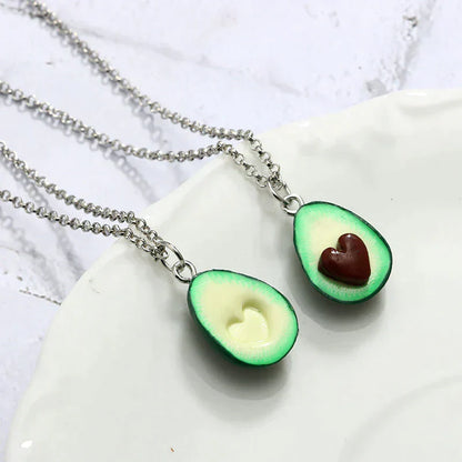 Avocado hart ketting | Een unieke vriendschapsketting