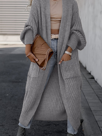 Emily | Schlichter Cardigan mit offener Vordertasche