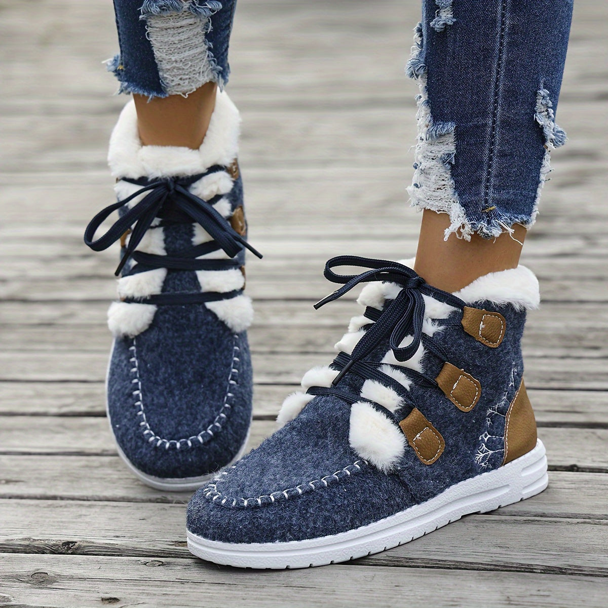 Mia | Warme, fleece-gevoerde winter booties voor dames