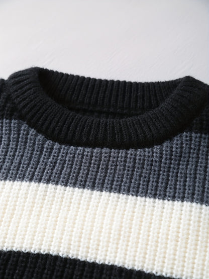 Oliver | Chic Gestreepte Gebreide Pullover voor Herfst en Winter