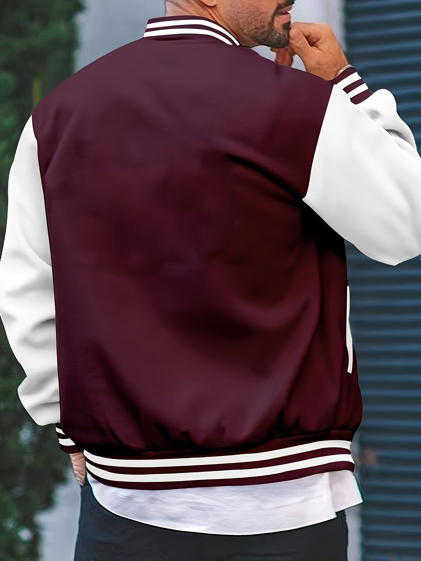 James | Casual Varsity Jacket met Kleurblokken en Baseball Kraag