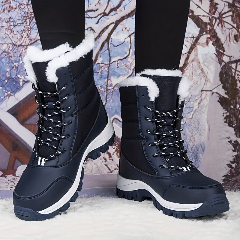 Mila - Waterdichte Dames Snowboots Met Verdikte Antislip Zool en Warme Voering