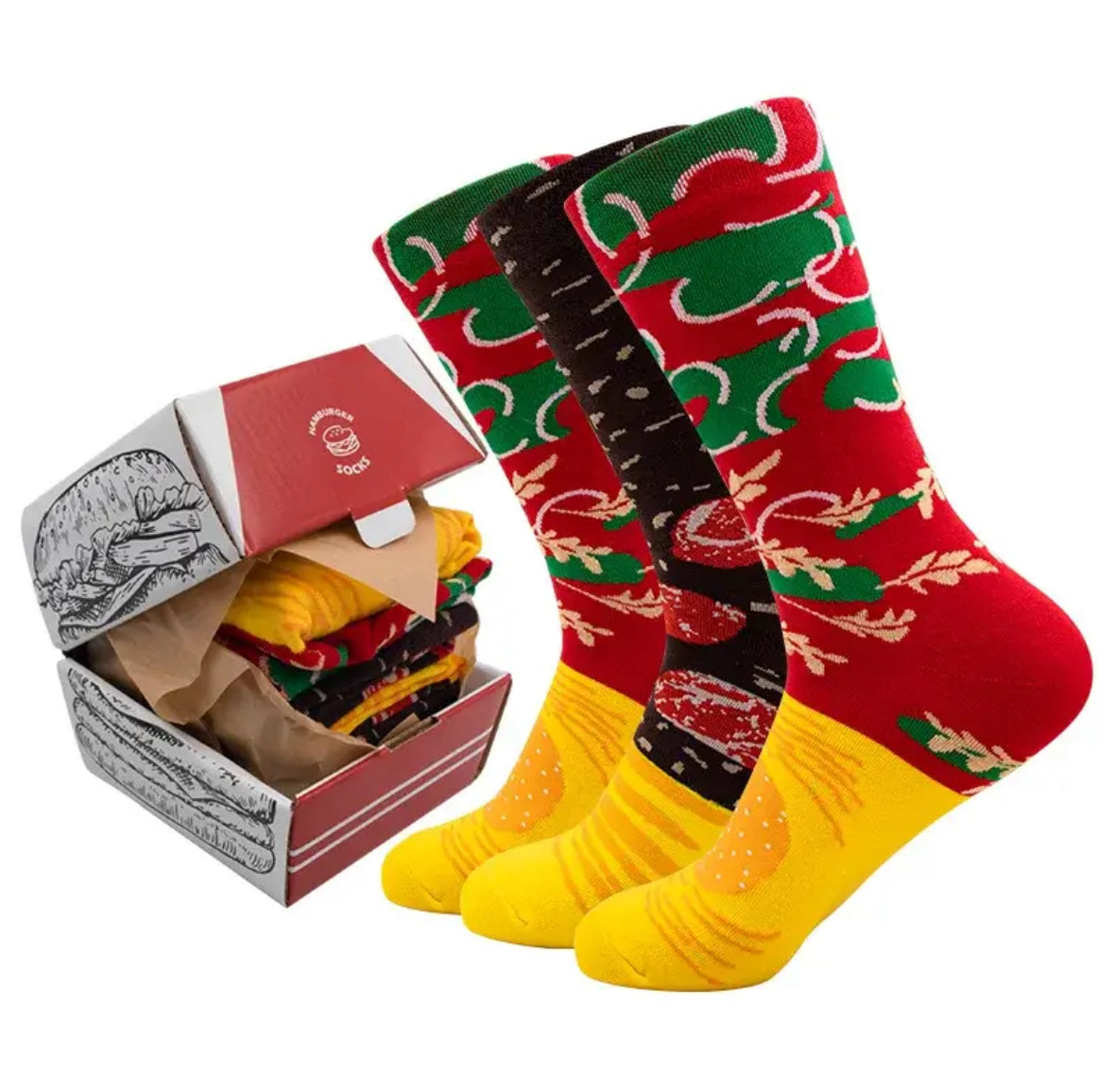 Lustige Fast-Food-Socken | Trost und Humor in einem