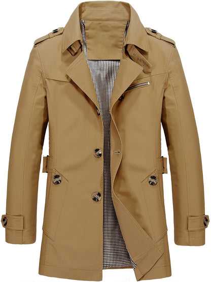 Alexander | Mid-Lange Trenchcoat voor Lente en Herfst