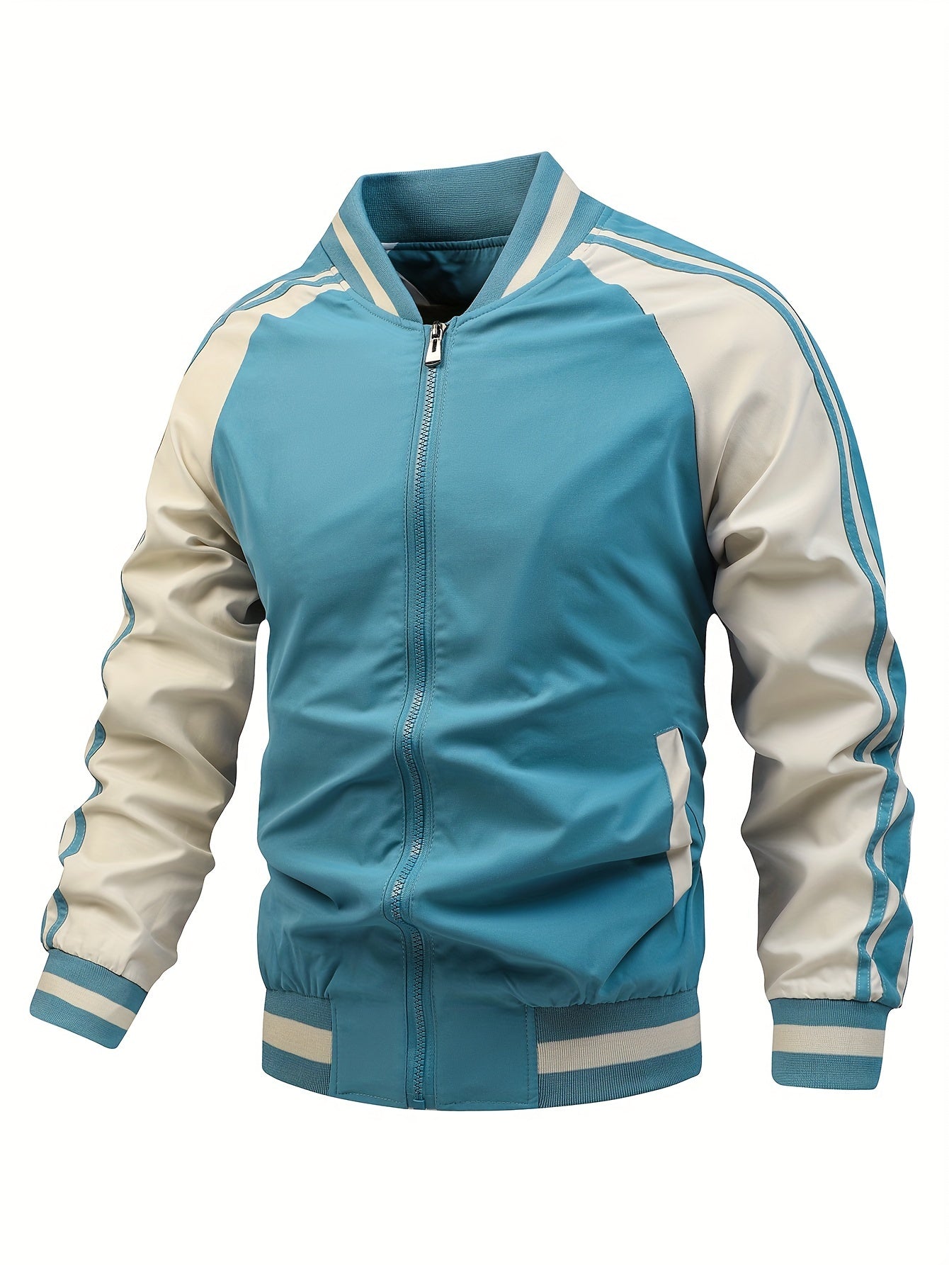 Lucas | Color Block Varsity Jacket met Rits voor Outdoor