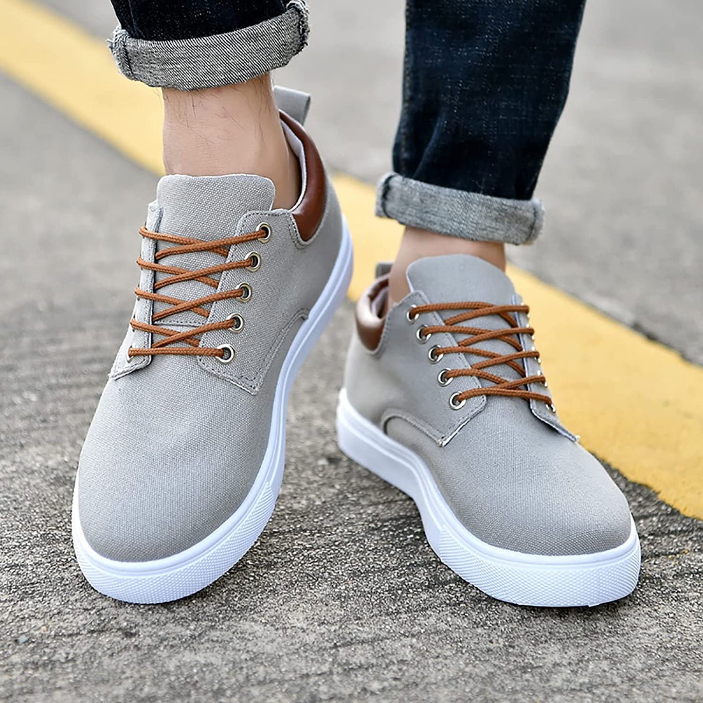 David Sneakers | Stoere herensneakers met witte zool