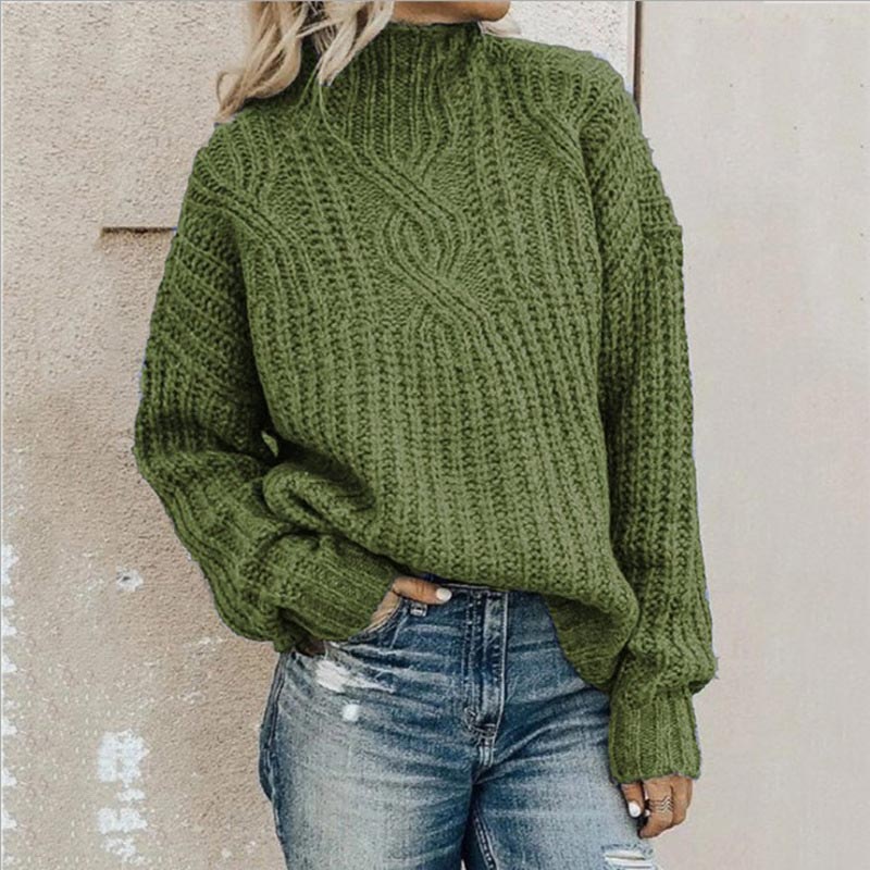 Alice | Bequemer Strickpullover mit stylischem Rollkragen