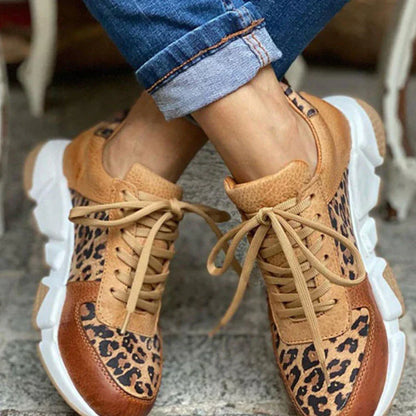 Eleonora™ | Lässige Leoparden-Sneaker mit klobiger Sohle