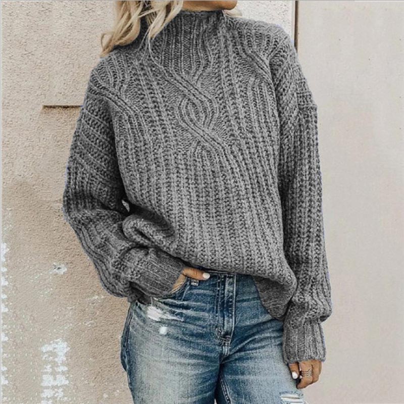 Alice | Bequemer Strickpullover mit stylischem Rollkragen