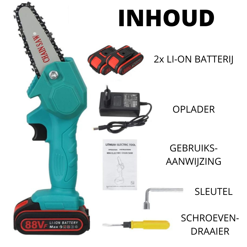 HandyPRO Elektrische Accu Kettingzaag | Efficiënt & Snel Snoeien en Zagen!