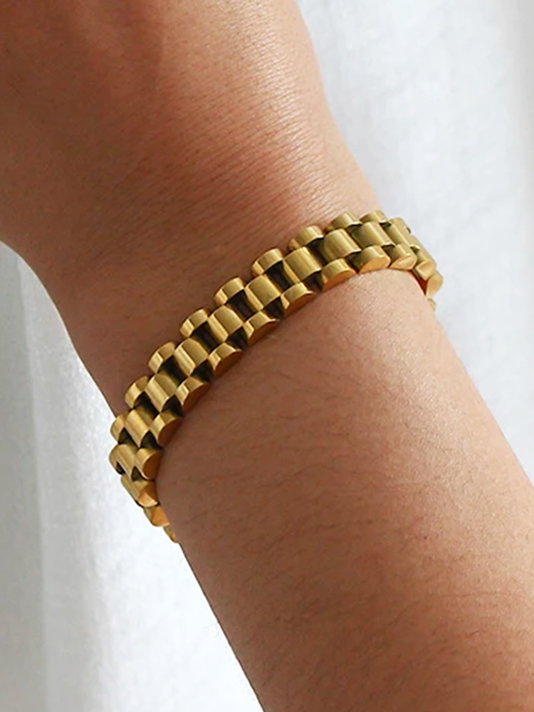 Nora Brede Schakelarmband Goud