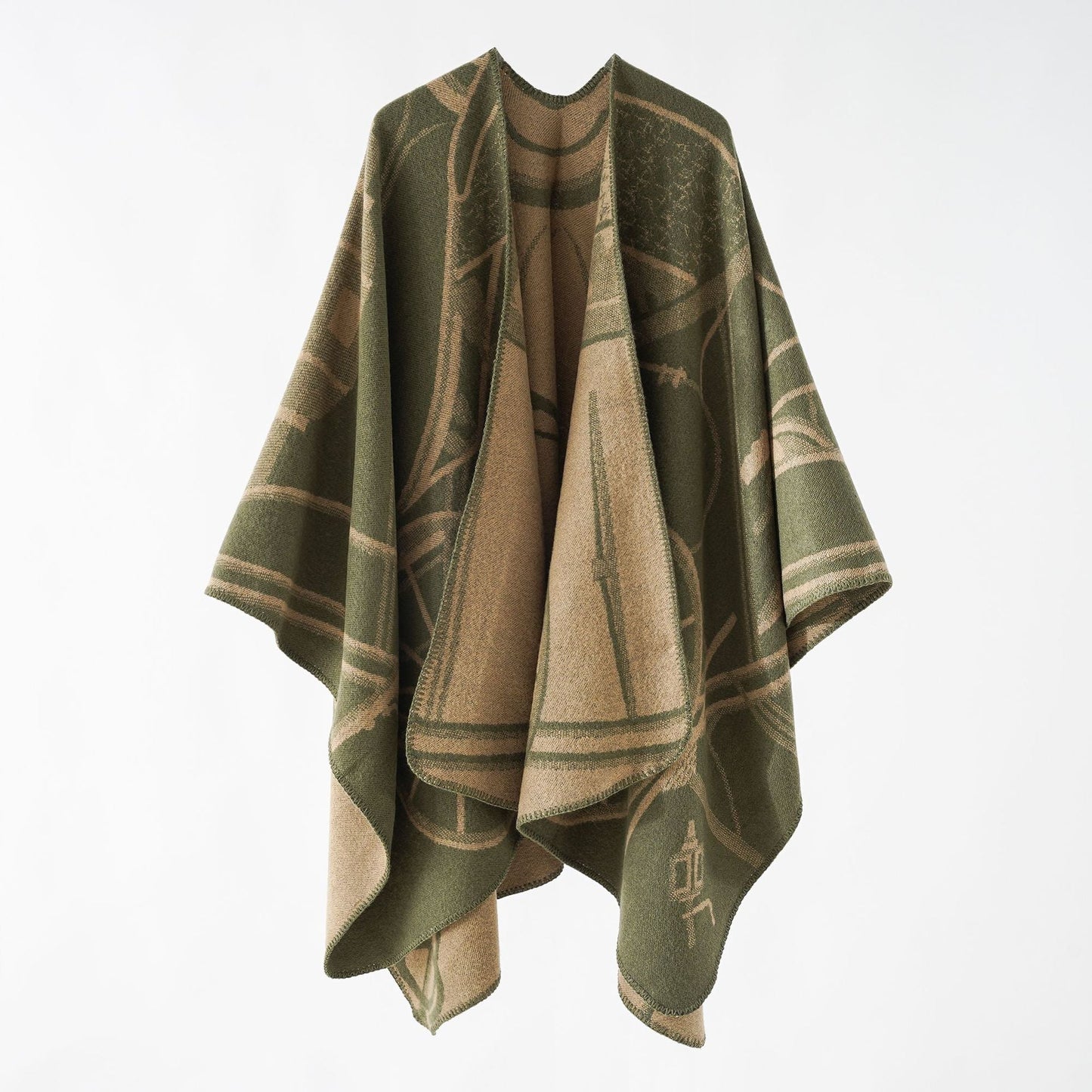 Natah - Gedessineerde Open Poncho