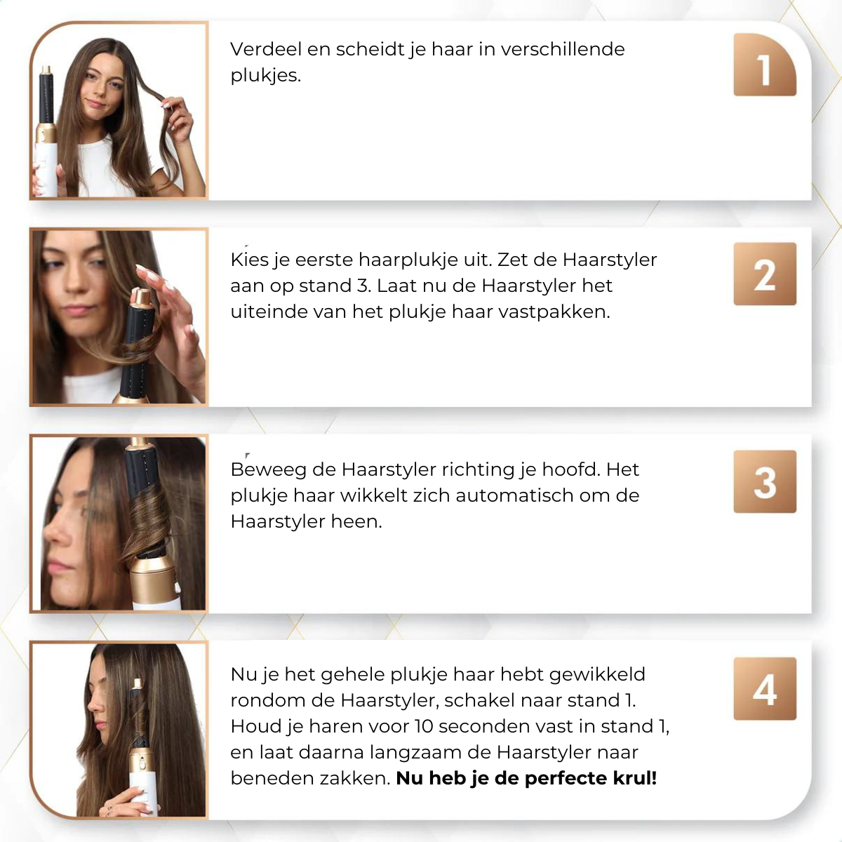 VITAHAAR 5-in-1 Haarstyler | Droog, krul & stijl zonder extreme hitte