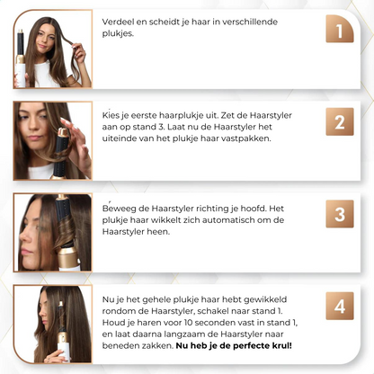 VITAHAAR 5-in-1 Haarstyler | Droog, krul & stijl zonder extreme hitte