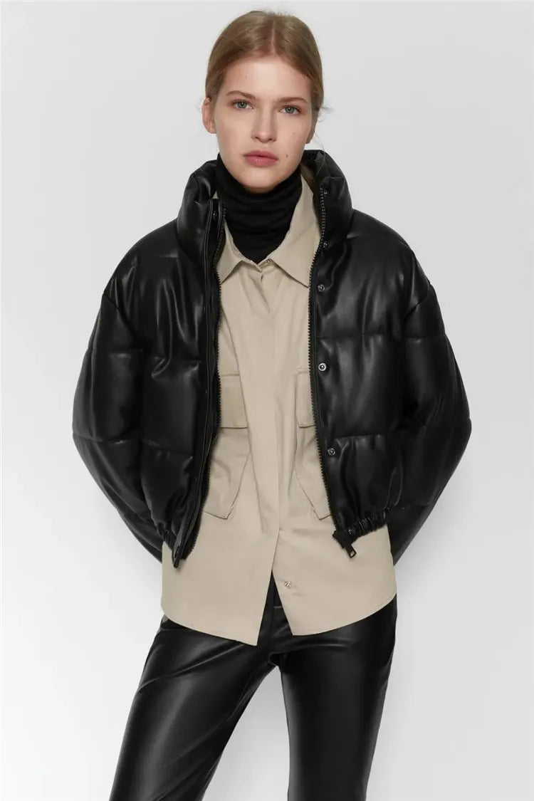 Cropped Puffer Jacket Dames