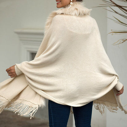 AbbysScarf I Wintersjaal Met Imitatiebont Voor Dames