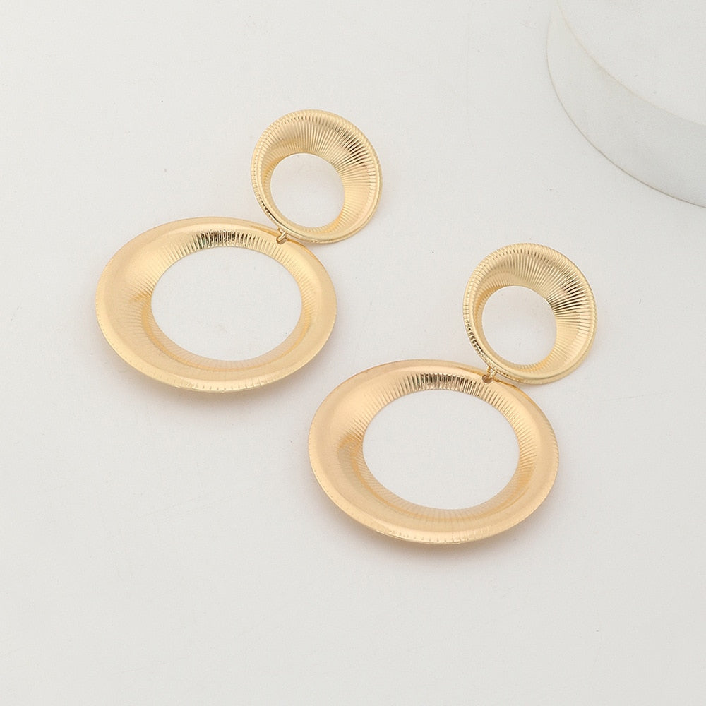 Golden Circles | Unieke statement oorbellen