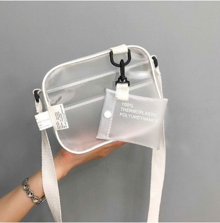 Lässige transparente Tasche